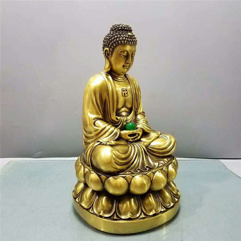 现货速发黄铜释迦摩尼佛摆件黄铜阿弥陀佛黄铜如来佛像