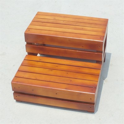 速发实木台阶双层家梯阶层凳木楼梯脚踏凳子爬高梯浴缸防滑踏三用