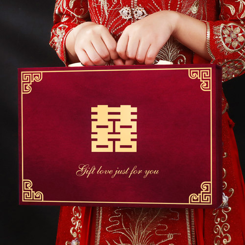 速发订婚礼礼钱盒子结婚用品大全现金礼盒下0婚礼高端聘金1聘彩金