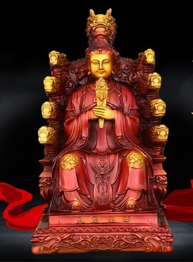 速发纯铜九母圣三摆件黄铜圣龙娘娘母圣母九莲龙母娘娘龙王神像工