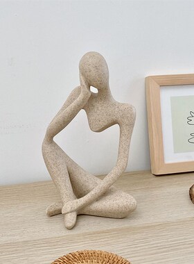 速发风小众抽象人物思考者艺术约件客厅家装居饰创意简摆饰品
