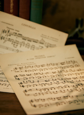 速发钢复古怀旧外文旧乐谱老琴谱风琴谱家摄装饰摆件居影道具