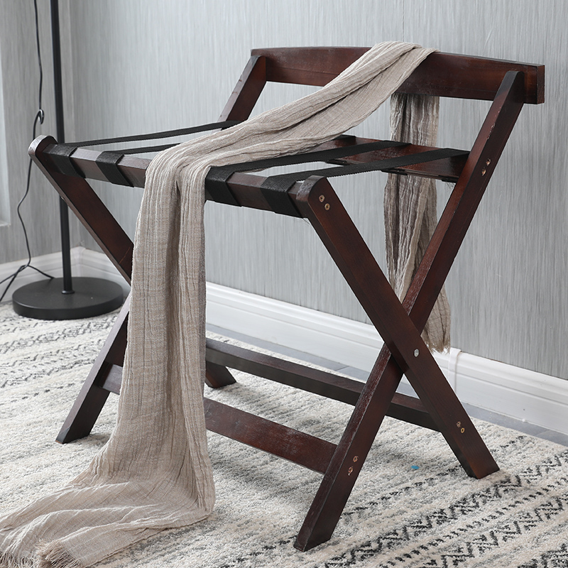 速发酒店架具实木行李架酒店用行李柜宾馆家用卧室折叠收纳家子置