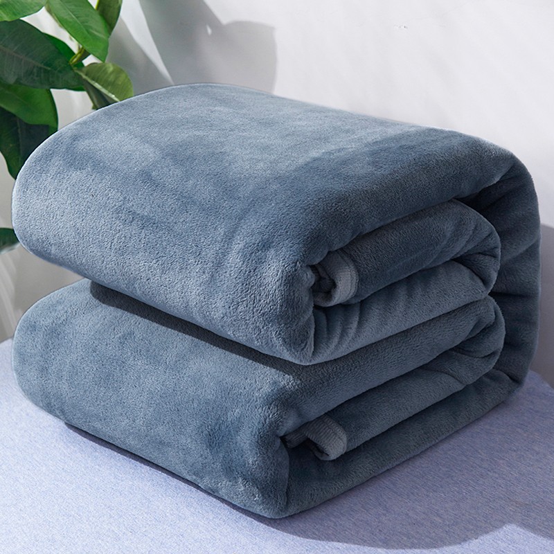 速发加色纯绒珊瑚绒单件加厚冬季法兰绒垫单毛绒灰色单毛宿舍人毯