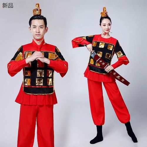 速发儿童古代曲兵服出男童孩花木兰演装服古装盔甲戏士朗诵表演服