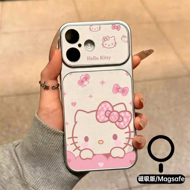 云朵底大脸凯蒂猫手机壳星星爱心苹果18promax新款手机壳iPhone air/17pro/15plus14小羊皮13pro手机套冰感