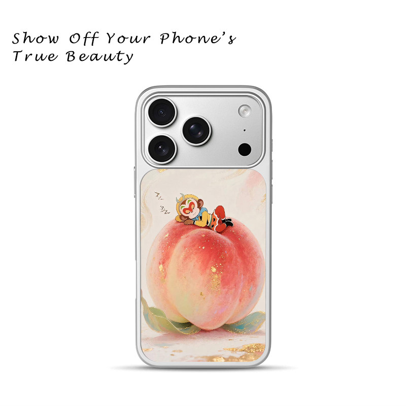 悟空桃子睡觉适用于苹果17promax新款手机壳iPhone air/16pro/15plus14玻璃13pro小众手机套12男女冰感肤感11