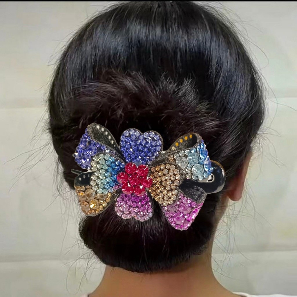 2025新款百搭水钻花朵鸭嘴夹韩版甜美发饰妈妈潮流气质头饰发夹,饰品/流行首饰/时尚饰品新,民族风发饰,淘宝优惠券,粉丝福利购,淘宝优惠卷