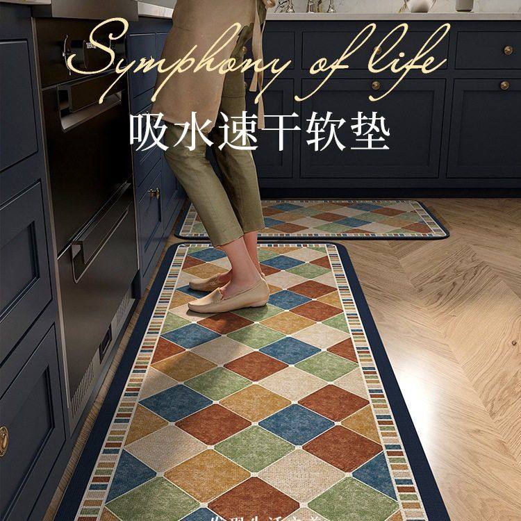厨房地垫可擦洗免洗硅藻泥防水防油脚垫垫子吸水防滑耐脏地毯,居家布艺,家用脚垫,淘宝优惠券,粉丝福利购,淘宝优惠卷