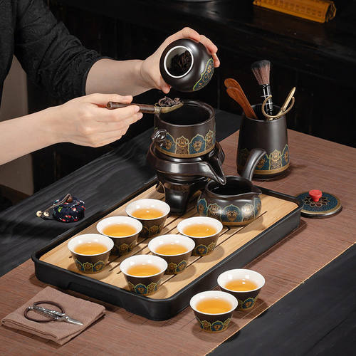 档黑古韵整套自动功夫茶具套装家用懒人便携泡茶公室茶壶茶杯