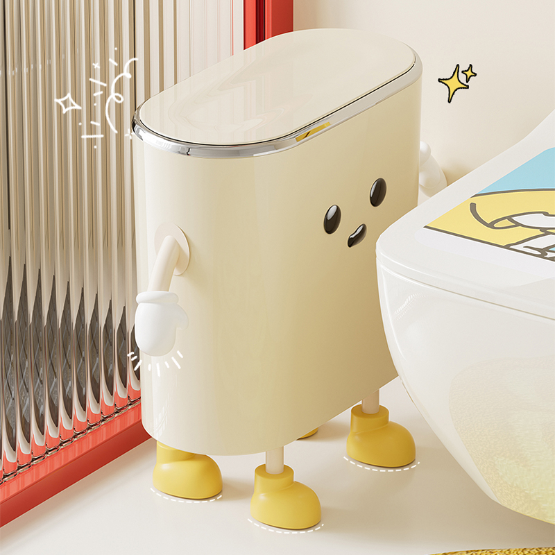 垃圾桶家用卫生间厕所带盖大容量卫生桶专用桶放纸桶网红简约夹缝