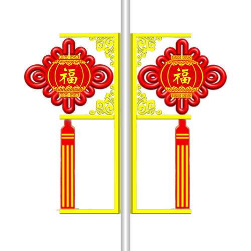 led中国结PETG原料生产亚克力灯笼厂家路灯杆发光中国结街道亮化