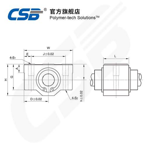 长盛-LIN-11G标准设计直线轴承座低噪音自润滑免维护
