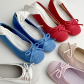 银色玛丽珍鞋 浅口软底小红鞋 女法式 DCYI蓝色芭蕾风蝴蝶结平底单鞋