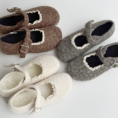 DCYI灰色加绒玛丽珍棉鞋 单鞋 女秋冬外穿软底法式 配裙子保暖毛毛鞋