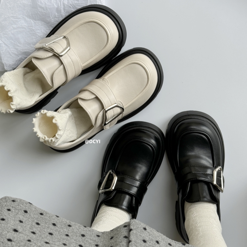 黑色学院风日系玛丽珍乐福单鞋