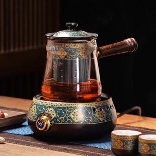 电陶炉煮茶器套装 高档玻璃煮茶壶 家用烧茶壶办公会客烧水壶