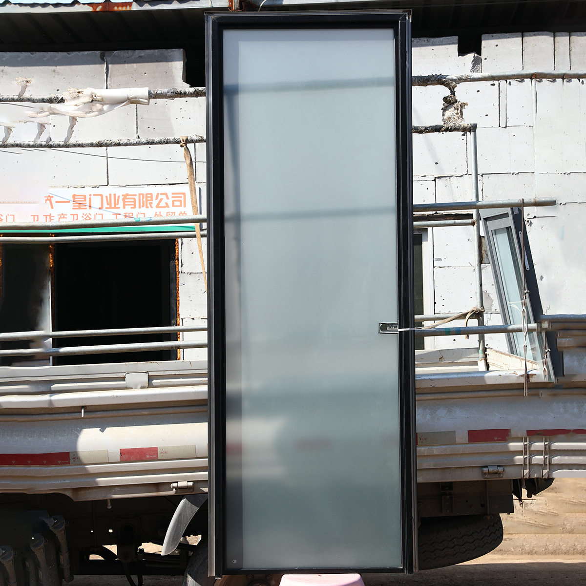 极窄卫生间磨砂玻璃门浴室厨房阳台整套铝合金门家用室内门平开门