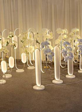 新款婚装庆道具发FXK日铝材花架婚礼饰橱光窗节气氛装扮路引灯