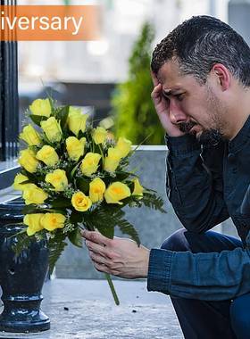 新款装玫瑰把束墓装饰HY201456离别饰玫仿真瑰花地纪念亲人清明装