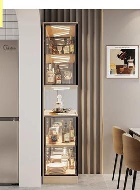小户型家用新置款璃酒柜客厅PSQ玻靠墙轻奢高端简约示柜边柜展物