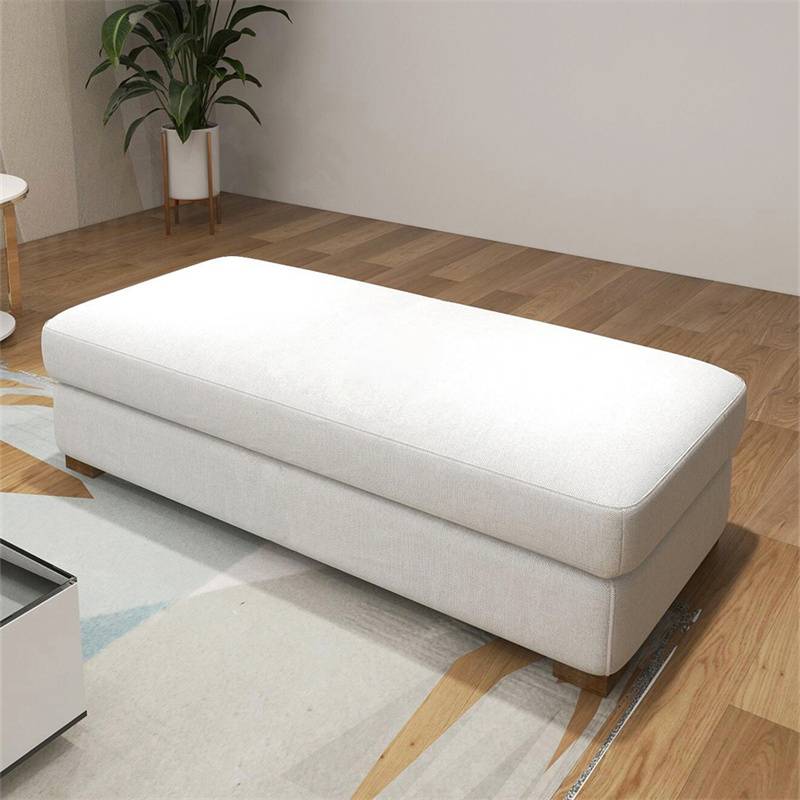 家用沙发凳现代卧室床尾凳客厅长条凳实木科技布脚踏凳新款床前榻