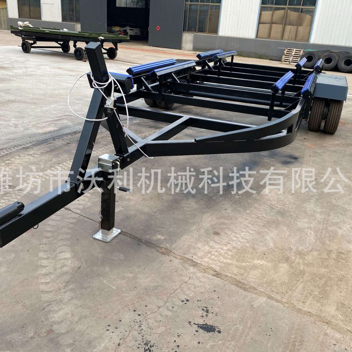 10吨重型双体船游艇牵引拖车
