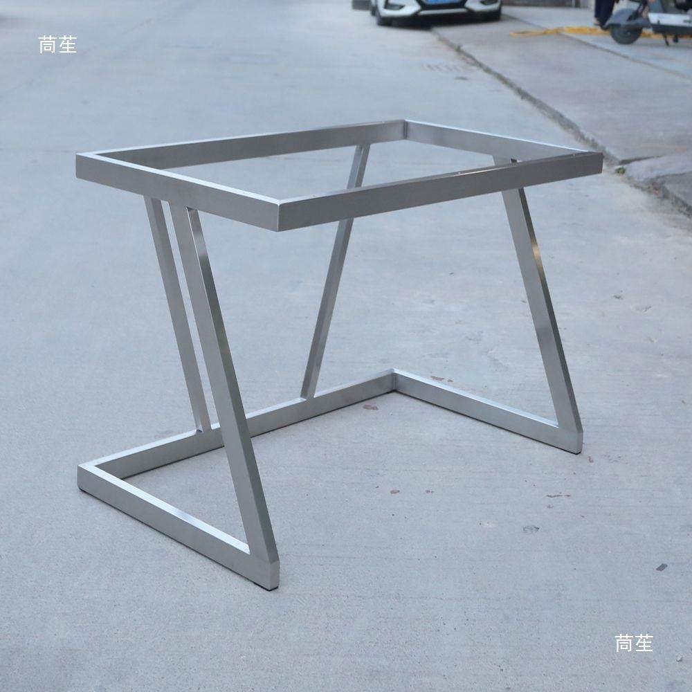 面不锈茶桌脚镜27736面金属茶几矮桌支钢架光岩台板石桌底座脚架