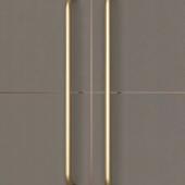 轻奢698酒玻弯璃门拉手黑色不锈钢管商铺店实木门把手大金色对装