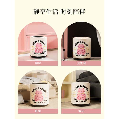 客垃圾桶家用卧大容量24室新款意高颜值创IVJ打厅坐猫大号垃新品
