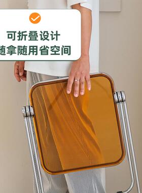 透明沙发边折叠小桌子网迷你移动55044简床头柜约几床上红创意小