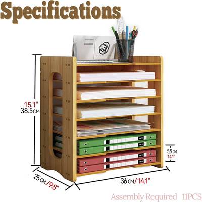 木多生层纳架简约办收公文ONL件整理置物架质家居学书桌上文具书