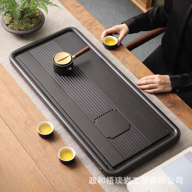 2022新台款易整块酸枝实木茶无品牌/盘家用具办公室简茶茶排水现