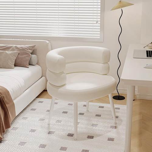 化妆椅家用梳女妆台凳WFX子轻靠背生室椅子奢美卧甲店顾客椅