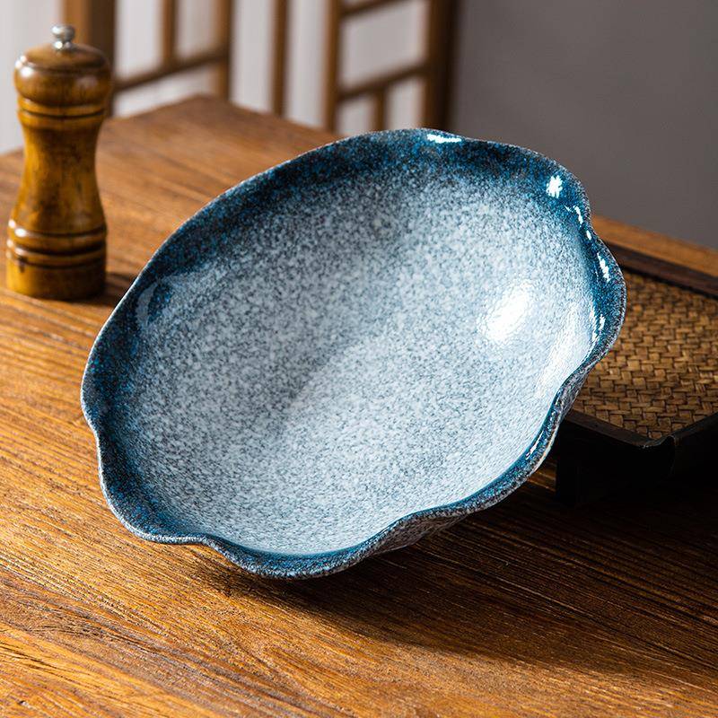 日无品牌/式家用厅盘子陶瓷菜盘创大意网红餐具餐汤盘微波炉型异