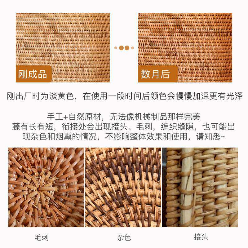 1南VPR越藤编脏衣脏篮衣服收纳桶编织收QOT纳筐篮脏衣篓收纳洗衣