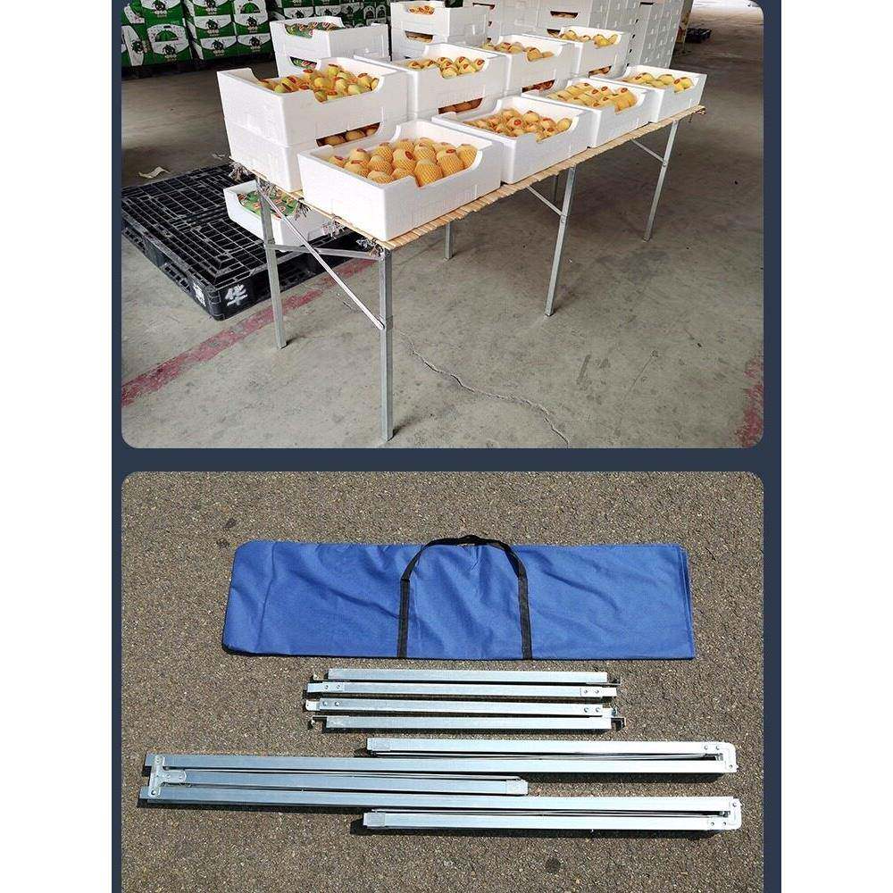 架地摊子摆货架h型加725厚席竹布伸缩展示桌子折叠便携夜市摆摊