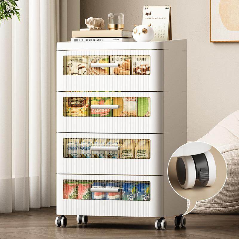 多宽多层加厚抽式带滑轮屉家用储YAW物箱宝收宝衣物玩具多功能纳