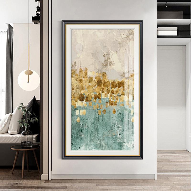 美装式现发代入户玄关饰画走财树油画法式廊过道壁画DSV简美轻奢