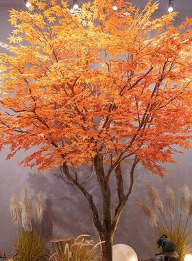 枫叶树假地红树枫大型商场酒店绿植F779SHMJ假树室内外落简约装饰