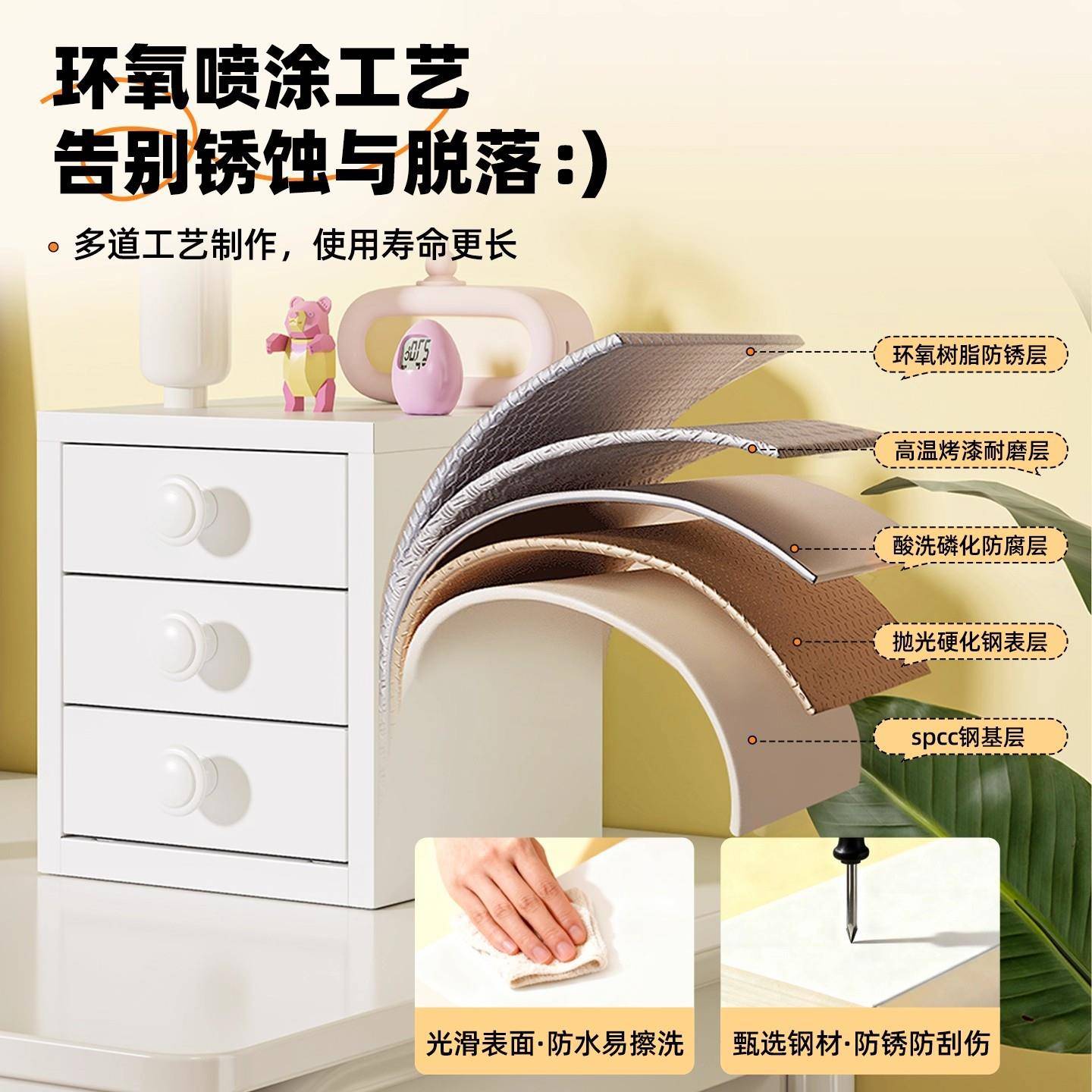 彩色桌桌面收纳盒抽屉架式41667办公盒置物架入户玄关钥匙文件书