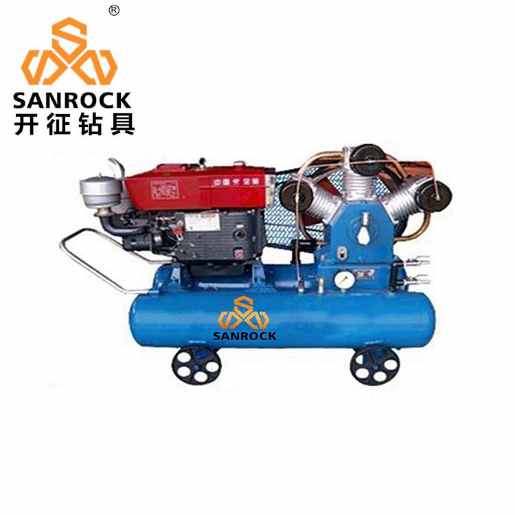 矿活塞式压PVE缩机2V-4/5矿山空压机柴油用小型气泵机空压双活罐