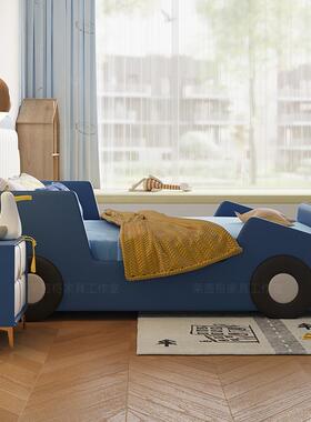 NRFK113男#创意汽车儿童床炫酷实木58699皮童趣1.5m孩储物吉床吉