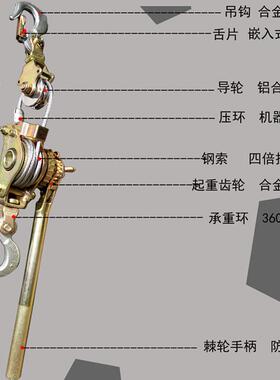 丝日卡线多功器能紧线EJI器电力拉紧器电力钢绳式紧线器收紧器荷