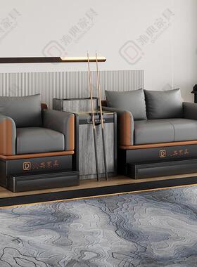 简约现台厅沙发观球椅高台球室休息区比赛区79017沙椅子球档茶几