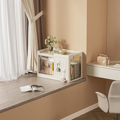 双开叠收纳箱多层带轮家用整理箱折学生63188意洞洞板挂书本钩收