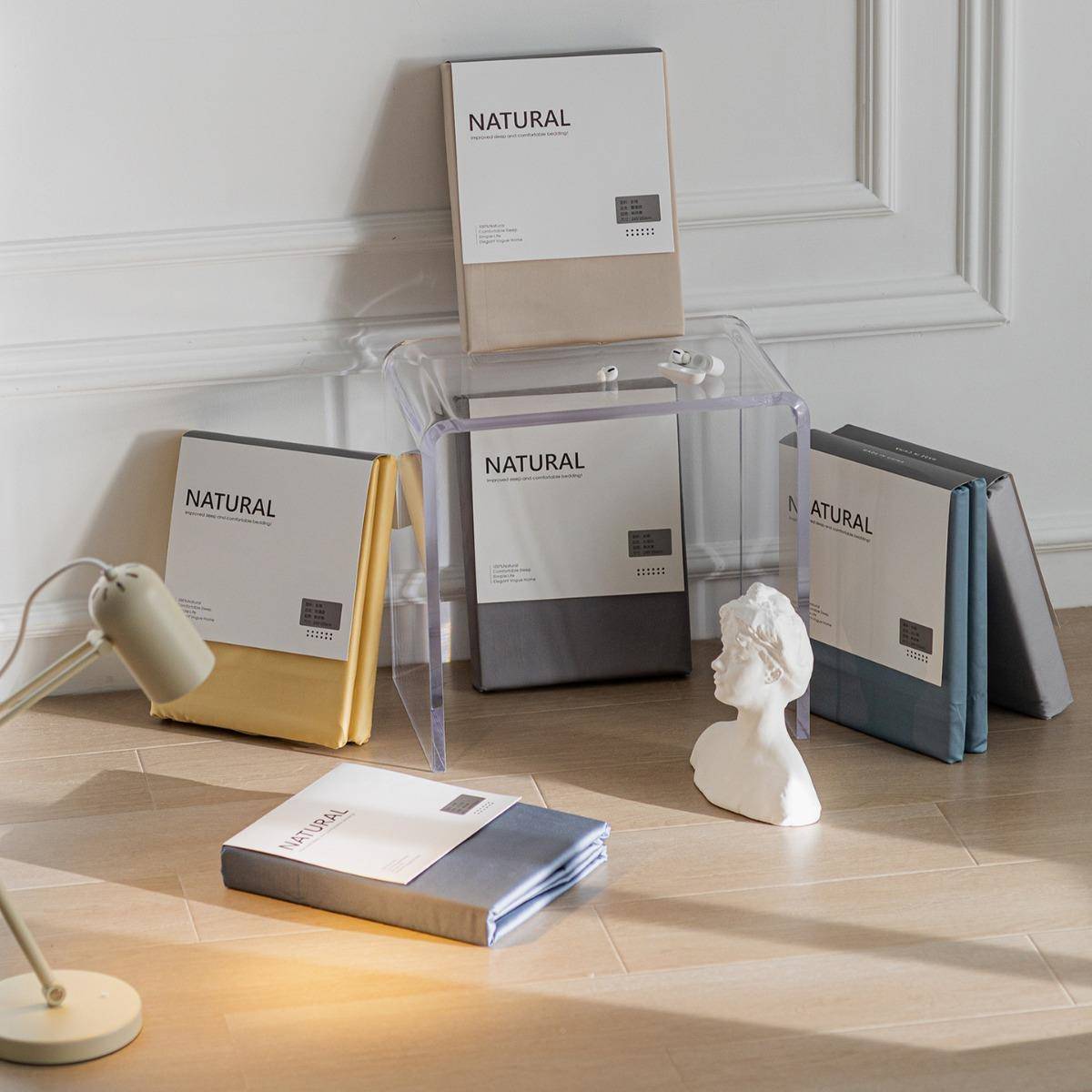 高支100S纯棉贡缎长绒棉床单件简约纯单色全床垫笠罩床棉BDM保护