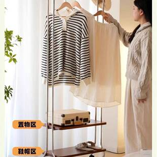 落地16796动移衣中古风锈钢帽不架