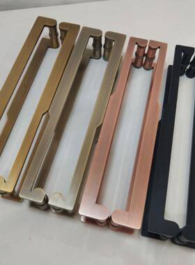 玻璃门拉手木门大拉璃手古铜色有XNF无框玻门门大把手磨黑现砂代