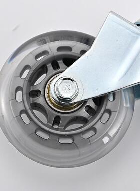 3寸p插杆脚轮灰色透明轮办公椅透明59304手推车脚万u向轮子轮轮静